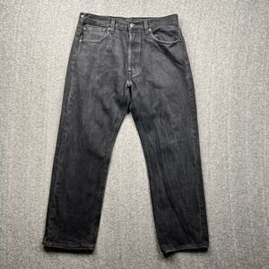 Levi's 501 Original Fit Jeans Mens 34x30 Black Fits 31x27 Denim Button Fly